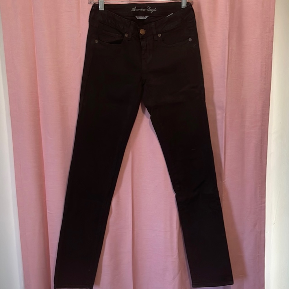 American Eagle black size 4 skinny jeans.